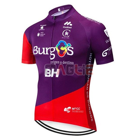 Maglia Burgos BH Manica Corta 2019 Viola Rosso - Clicca l'immagine per chiudere